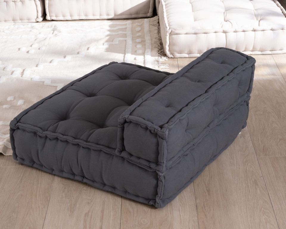 Coussin de sol carré pour canapé modulaire en coton Cosy - 9389