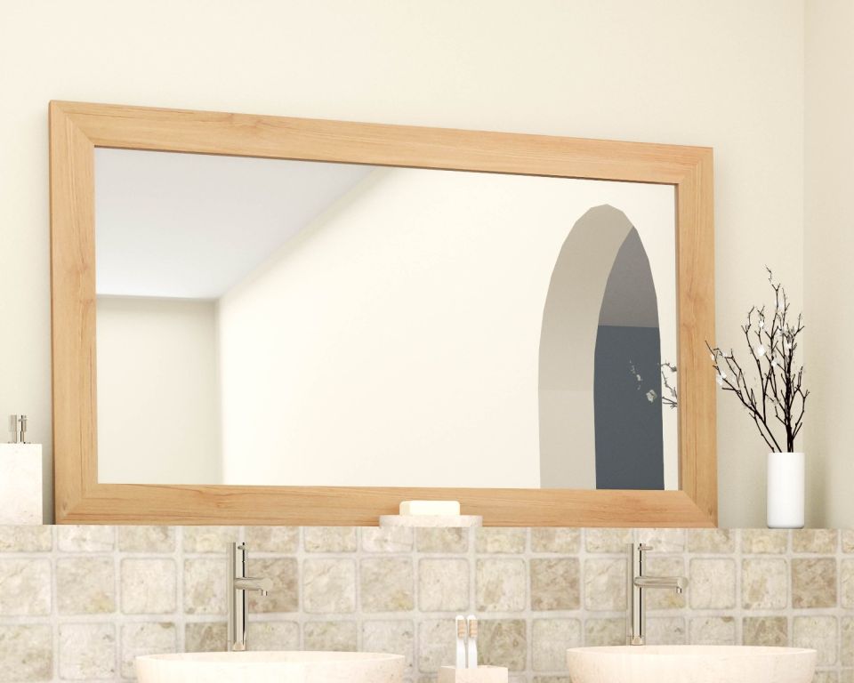 Miroir rectangle salle de bain 2 LED Classic Scandinave 120x80 cm