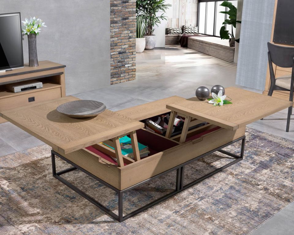 Table Basse Relevable Repas Multifonctions, LUGANO