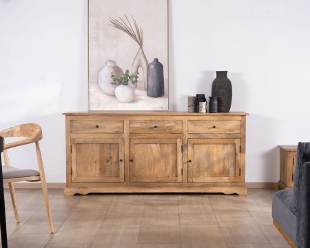 Buffet esprit maison de campagne "Sarah" 180 cm en manguier