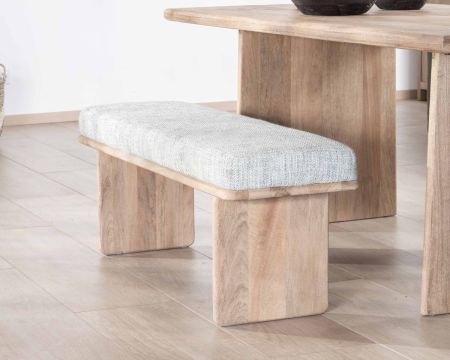 ACAR banc 170 o 210 cm en bois de teck massif avec assise à lattes