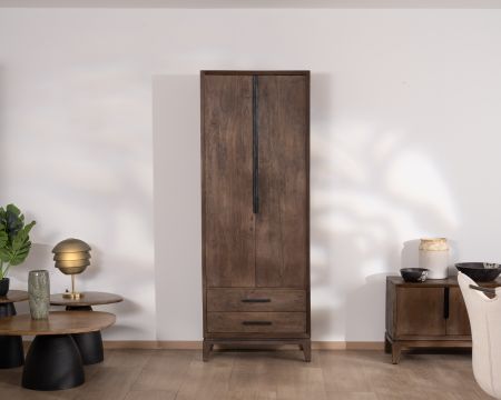 Armoire vintage en manguier avec portes et tiroirs bas "Slody"