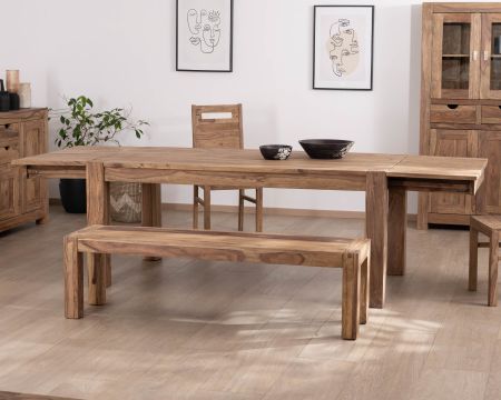 Table de repas extensible en palissandre "Kalanohé" 180 cm