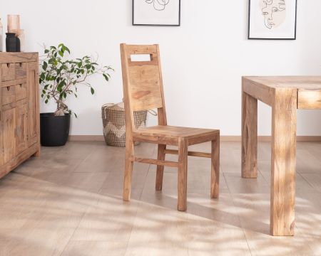 Lot de 2 chaises de repas en palissandre "Kalanohé"