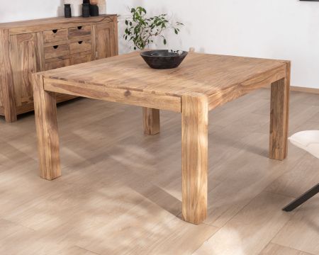 Table à manger carrée en palissandre "Kalanohé" 135 cm