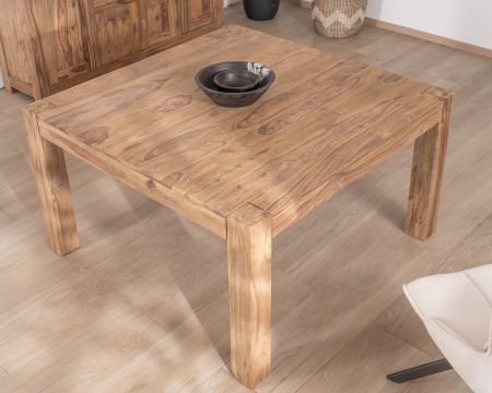 Table à manger carrée en palissandre "Kalanohé" 135 cm