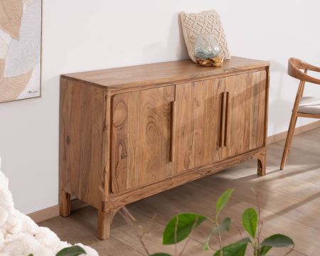 Buffet design épuré en acacia "Melody" 3 portes 145 cm