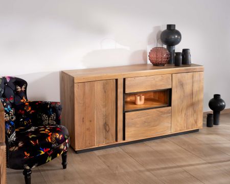 Buffet ultra contemporain avec niche éclairage LED "Lumino"