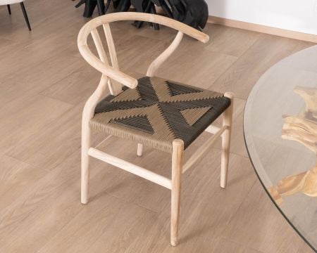 Lot de 2 chaises de repas design épuré et original "Exo'teak" en teck recyclé