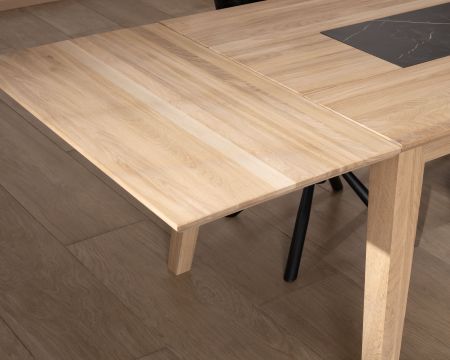 Allonge en chêne blanchi pour table de salle à manger 180 cm "Storia"