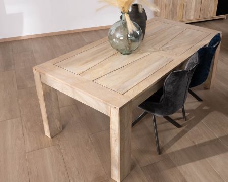 Table de repas extensible 160 à 250 cm en manguier "Jappy"